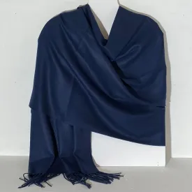 Aggie Cashmere Mix Wrap - Navy