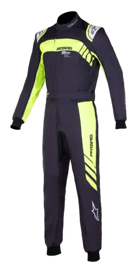 ALPINESTARS 3356422_155_42 KMX-9 v2 GRAPHIC 3 Karting suit, CIK, black/yellow fluo, Size 42