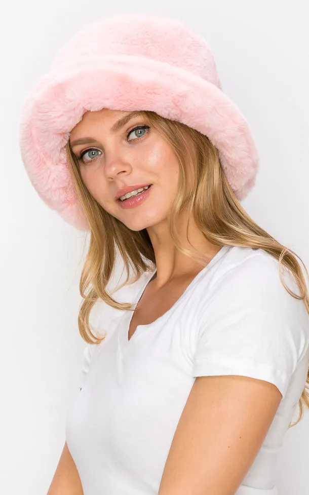 AT350 Faux Fur Fleece Cozy Hat