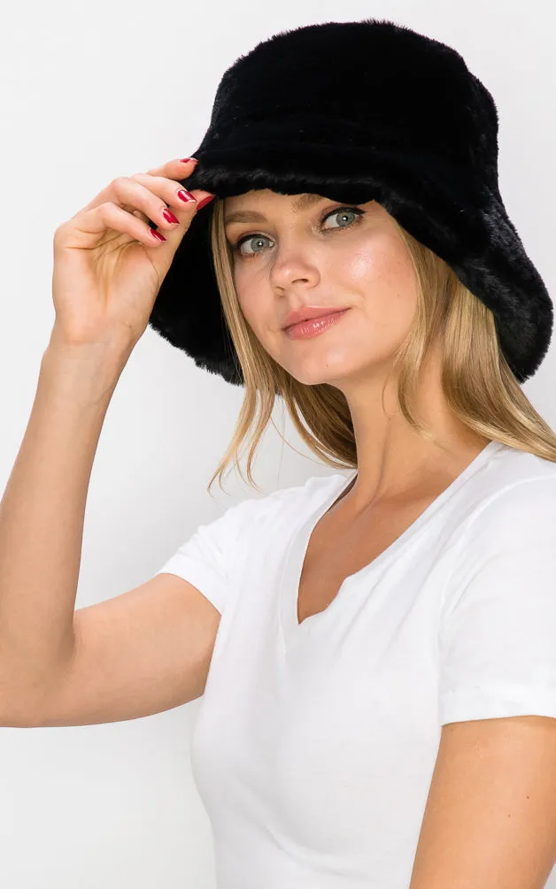 AT350 Faux Fur Fleece Cozy Hat