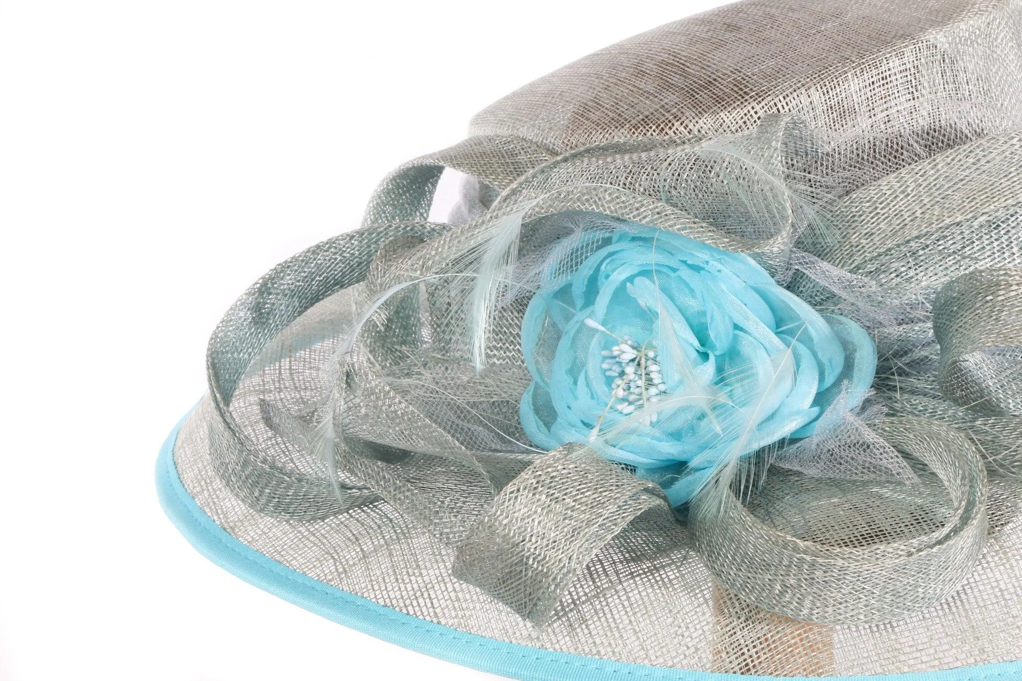 Balfour Formal Hat Sinamay Blue 57cm