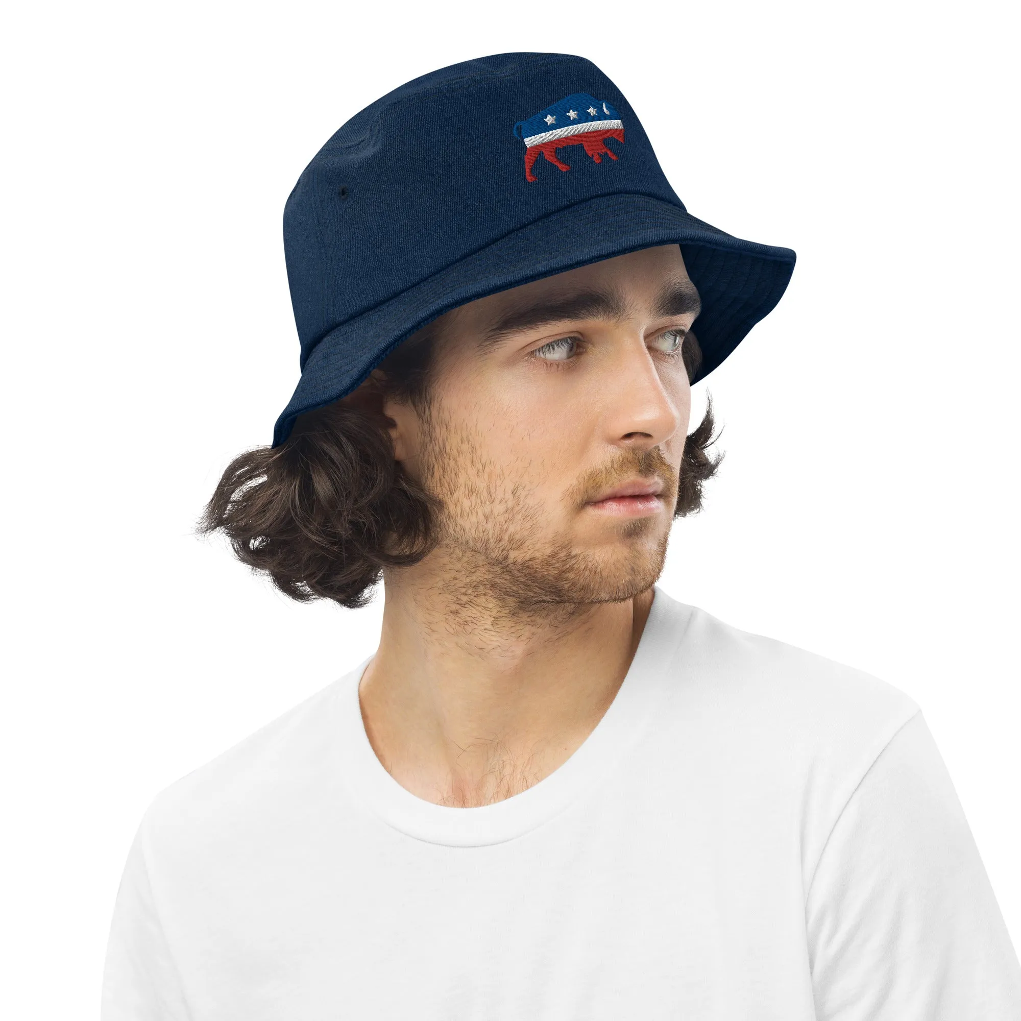 Bison Independent Denim Bucket Hat