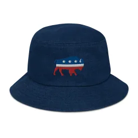 Bison Independent Denim Bucket Hat