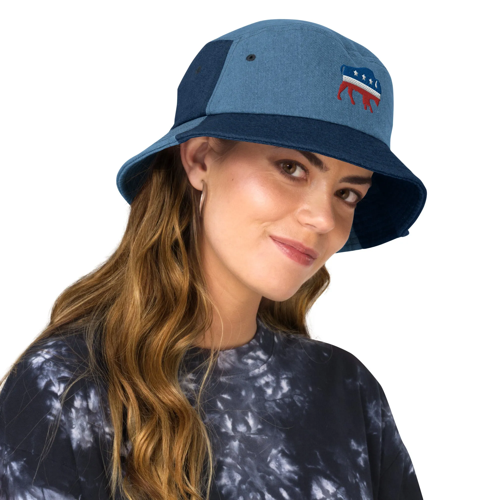 Bison Independent Denim Bucket Hat