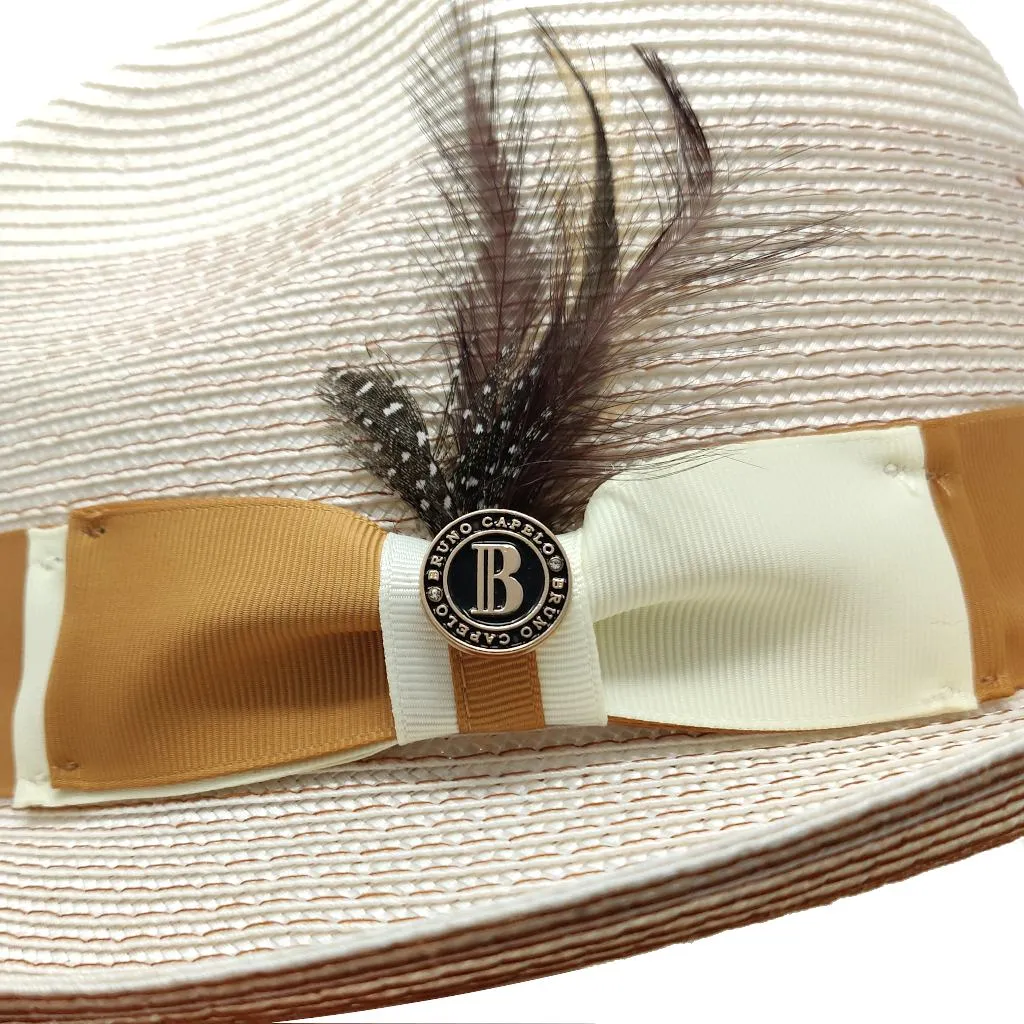 Bruno Capelo Sinatra Pinch Front Straw Fedora