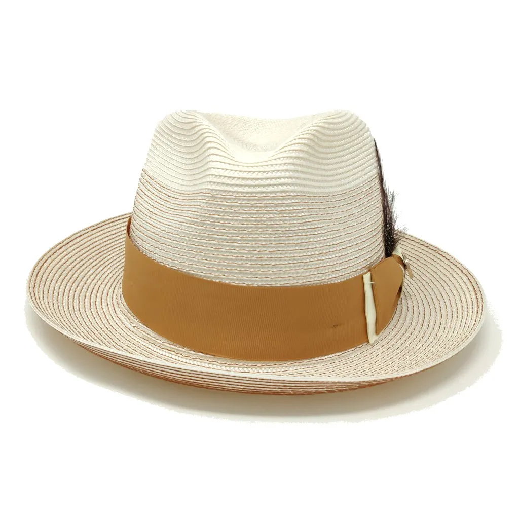 Bruno Capelo Sinatra Pinch Front Straw Fedora