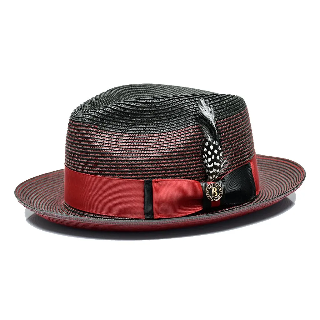 Bruno Capelo Sinatra Pinch Front Straw Fedora