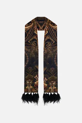 CAMILLA NOUVEAU NOIR LONG SKINNY SCARF