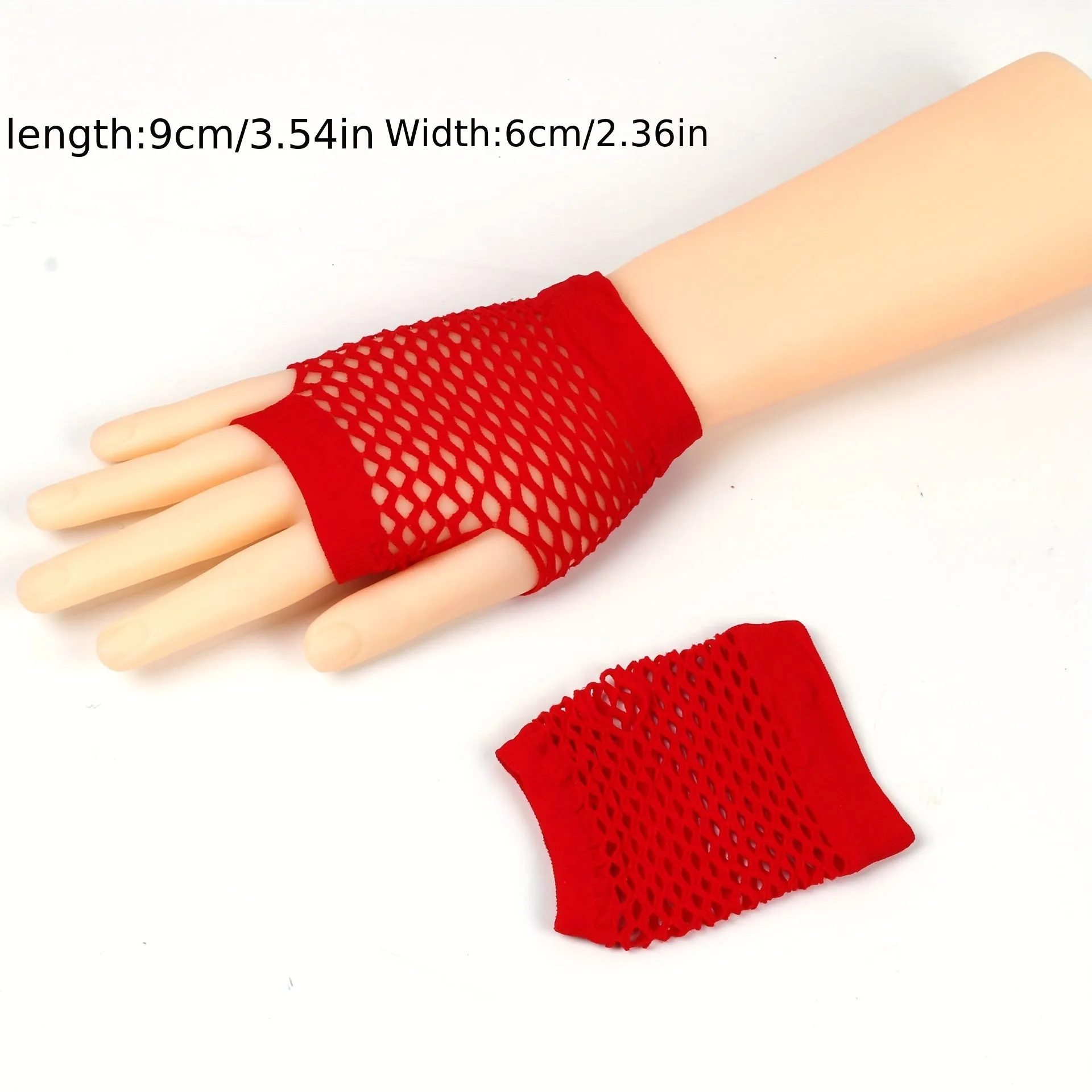 Colorful Fishnet Gloves Edgy Y2K Style for Women