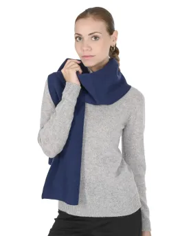 Crown of Edinburgh Cashmere Women's Elegant Cashmere Women Scarf in Royal Blu - One Size