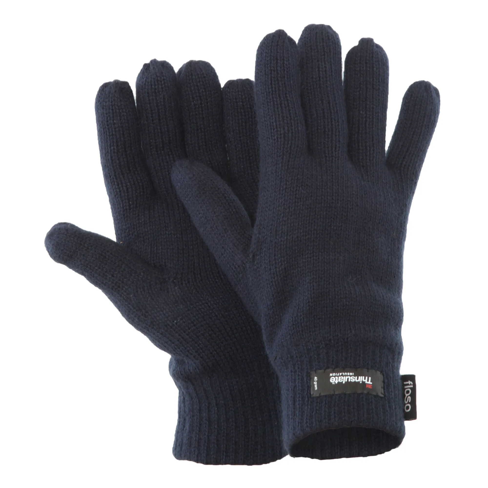 FLOSO Mens Thermal Thinsulate Knitted Winter Gloves (3M 40g)