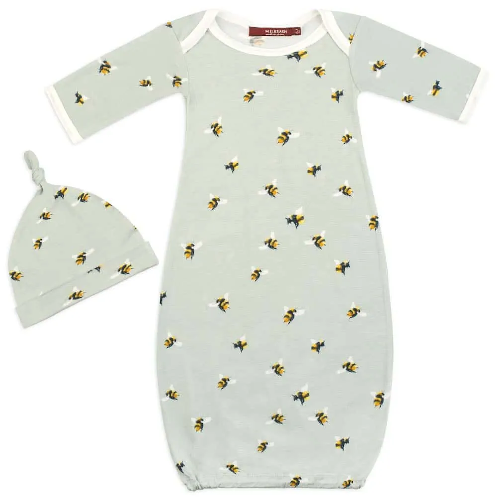 Infant Gown & Hat Set - Bumblebee