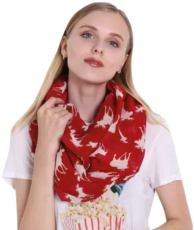 Lightweight Circle Infinity Scarves Moose Print Shawl Wrap Scarf For Women And Men