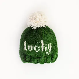 Lucky St. Patrick's Day Hand Knit Beanie Hat