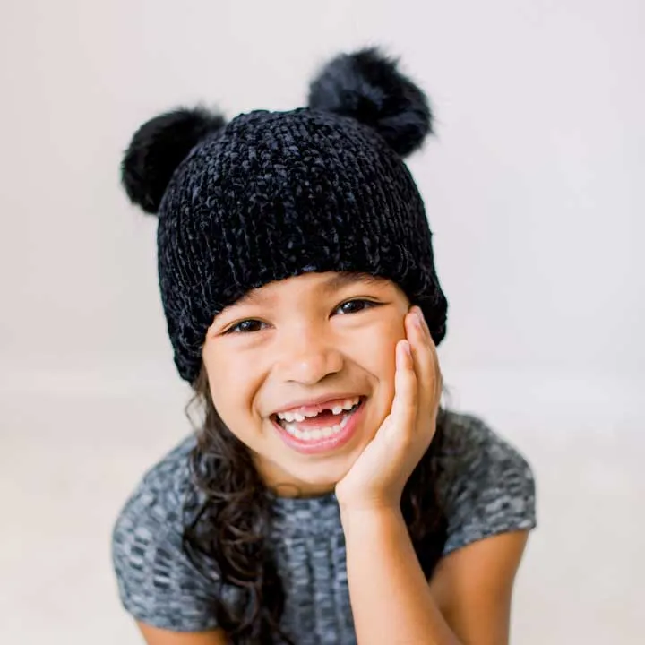 Midnight Chenille Beanie Hat for Babies, Toddlers & Kids