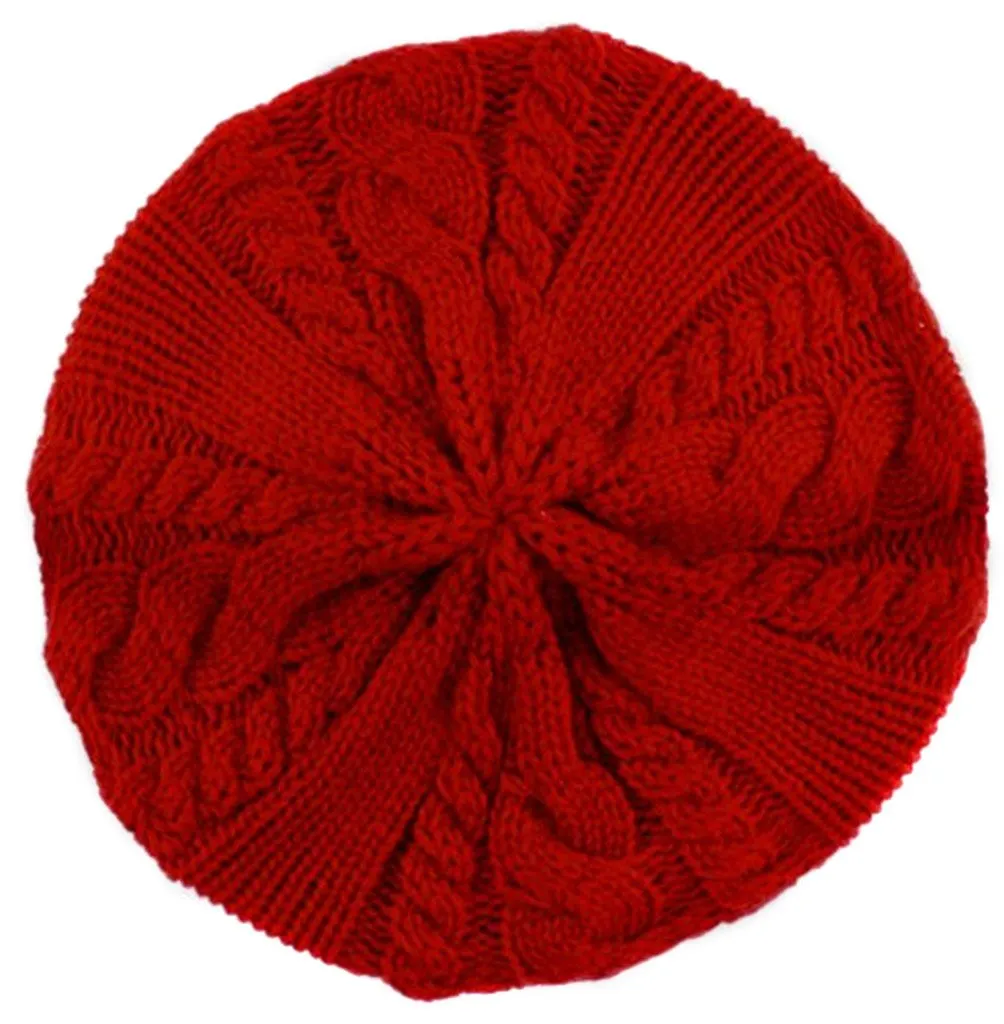 Sakkas Cable Knitted Light Slouch Fashion Beret